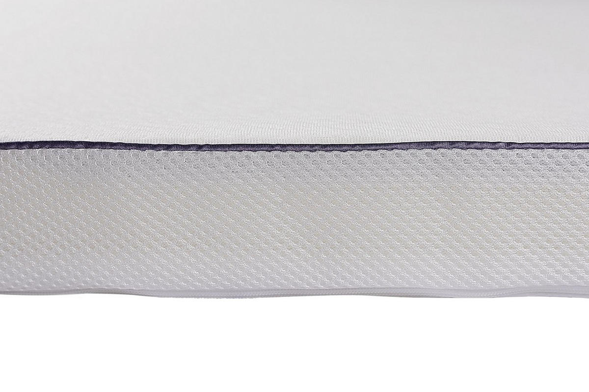 VRCHNÝ MATRAC, 140/200 cm  - sivá/biela, Basics, textil (140/200cm) - Sleeptex