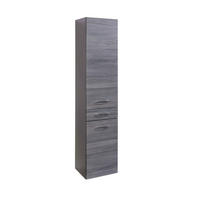 HOCHSCHRANK 40/180/35 cm  - Chromfarben/Anthrazit, KONVENTIONELL, Holzwerkstoff/Metall (40/180/35cm) - Carryhome