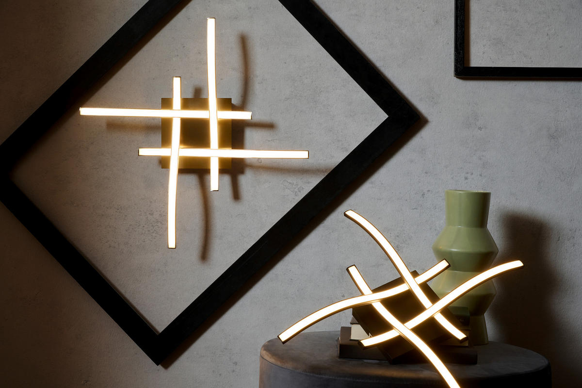 LED-DECKENLEUCHTE 47,5/47,5/9,5 cm   - Opal/Schwarz, KONVENTIONELL, Kunststoff/Metall (47,5/47,5/9,5cm) - Novel