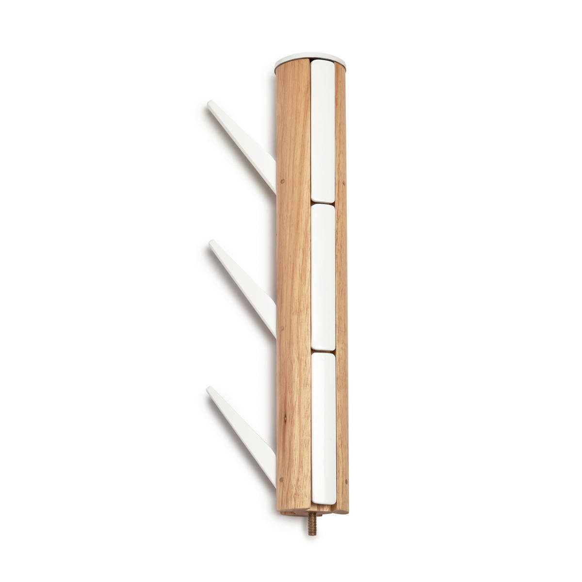 ŠATNÍ STOJAN - bílá/přírodní barvy, Basics, dřevo (40/168/40cm) - Umbra