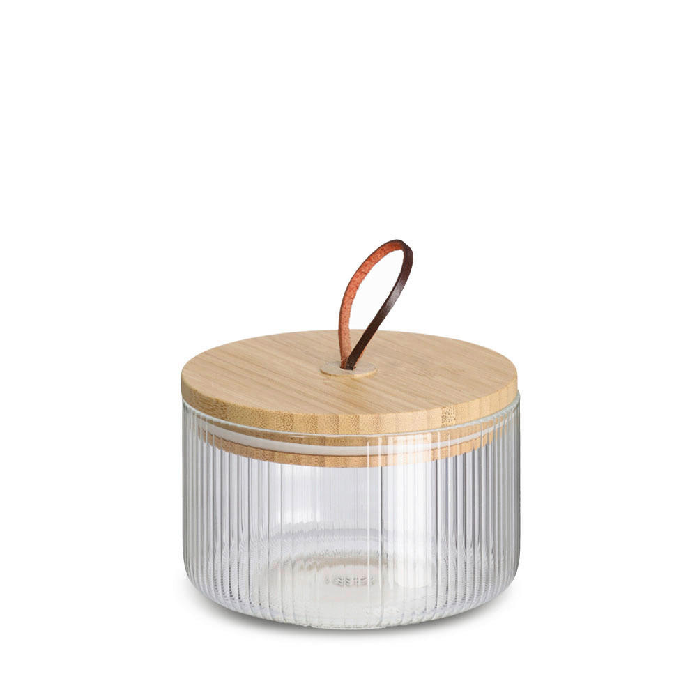 VORRATSGLAS  - Transparent/Naturfarben, Basics, Glas/Holz (12/12/7,8cm) - Zeller Present