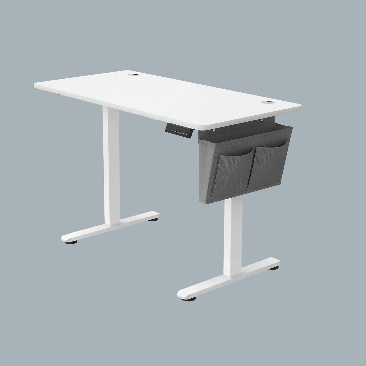 SCHREIBTISCH 120/60/72-120 cm Weiß elektrisch höhenverstellbar  - Weiß, Basics, Holzwerkstoff/Kunststoff (120/60/72-120cm) - Boxxx