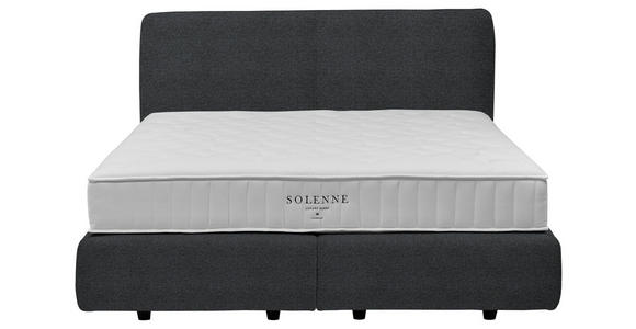 BOXSPRINGBETT 180/200 cm  in Anthrazit  - Anthrazit/Schwarz, Design, Kunststoff/Textil (180/200cm) - Johann Jakob