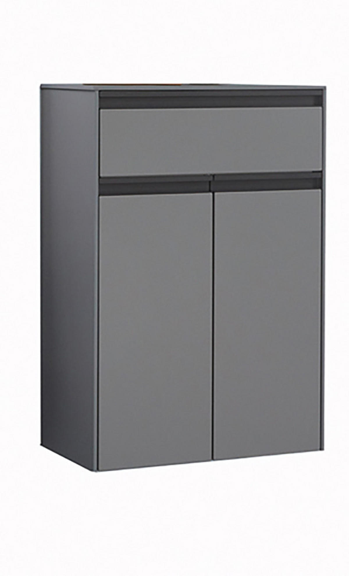HIGHBOARD  in 62,5/89/32,5 cm  - Schwarz/Grau, Modern, Glas/Holzwerkstoff (62,5/89/32,5cm) - Novel