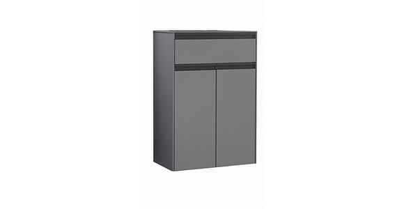 HIGHBOARD Dekorfolie  - Schwarz/Grau, MODERN, Glas/Holzwerkstoff (62,5/89/32,5cm) - Novel