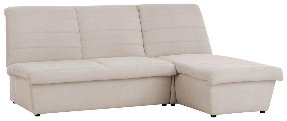 ECKSOFA Looks VIII Ecru Webstoff  - Ecru/Schwarz, Design, Kunststoff/Textil (214/168cm) - LOOKS by W.Joop