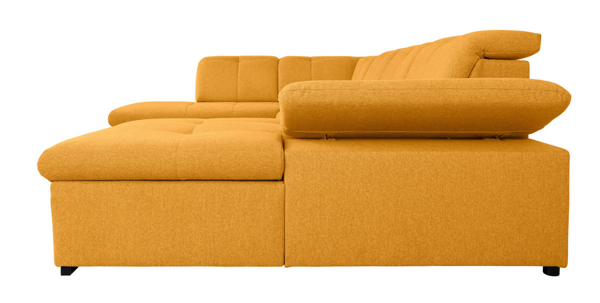WOHNLANDSCHAFT Gelb  - Gelb/Grau, Design, Textil/Metall (173/328/215cm) - MID.YOU
