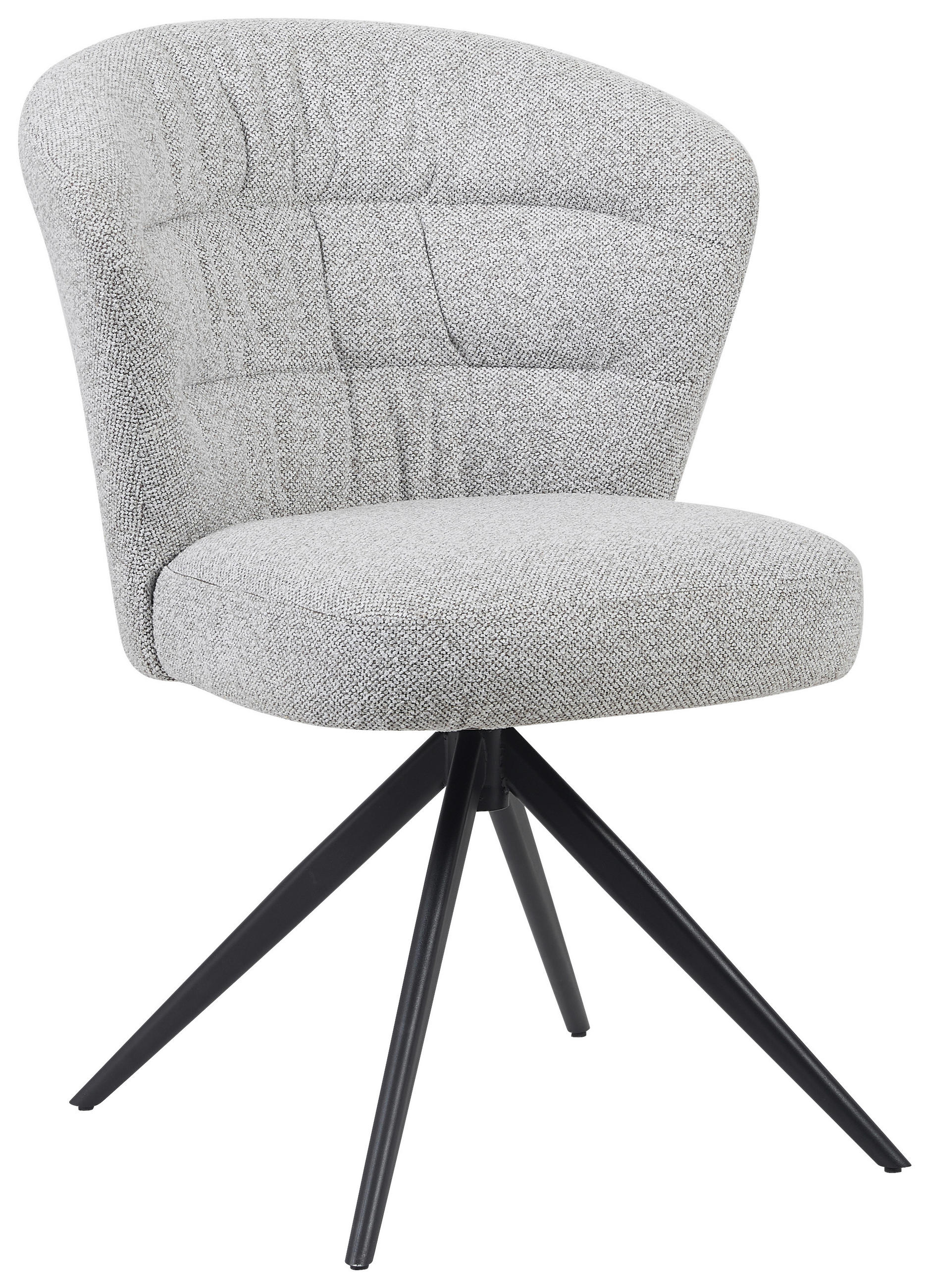 STUHL - Taupe/Schwarz, Design, Textil/Metall (64/89/58cm) - Stylife