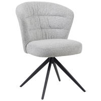 STUHL - Taupe/Schwarz, Design, Textil/Metall (64/89/58cm) - Stylife