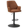 BARHOCKER Mikrofaser Cognac  - Cognac/Schwarz, KONVENTIONELL, Textil/Metall (42/114/52cm) - MID.YOU