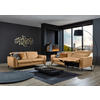 3-SITZER-SOFA in Leder Honig  - Schwarz/Honig, Natur, Leder/Metall (222/81/110cm) - Valdera