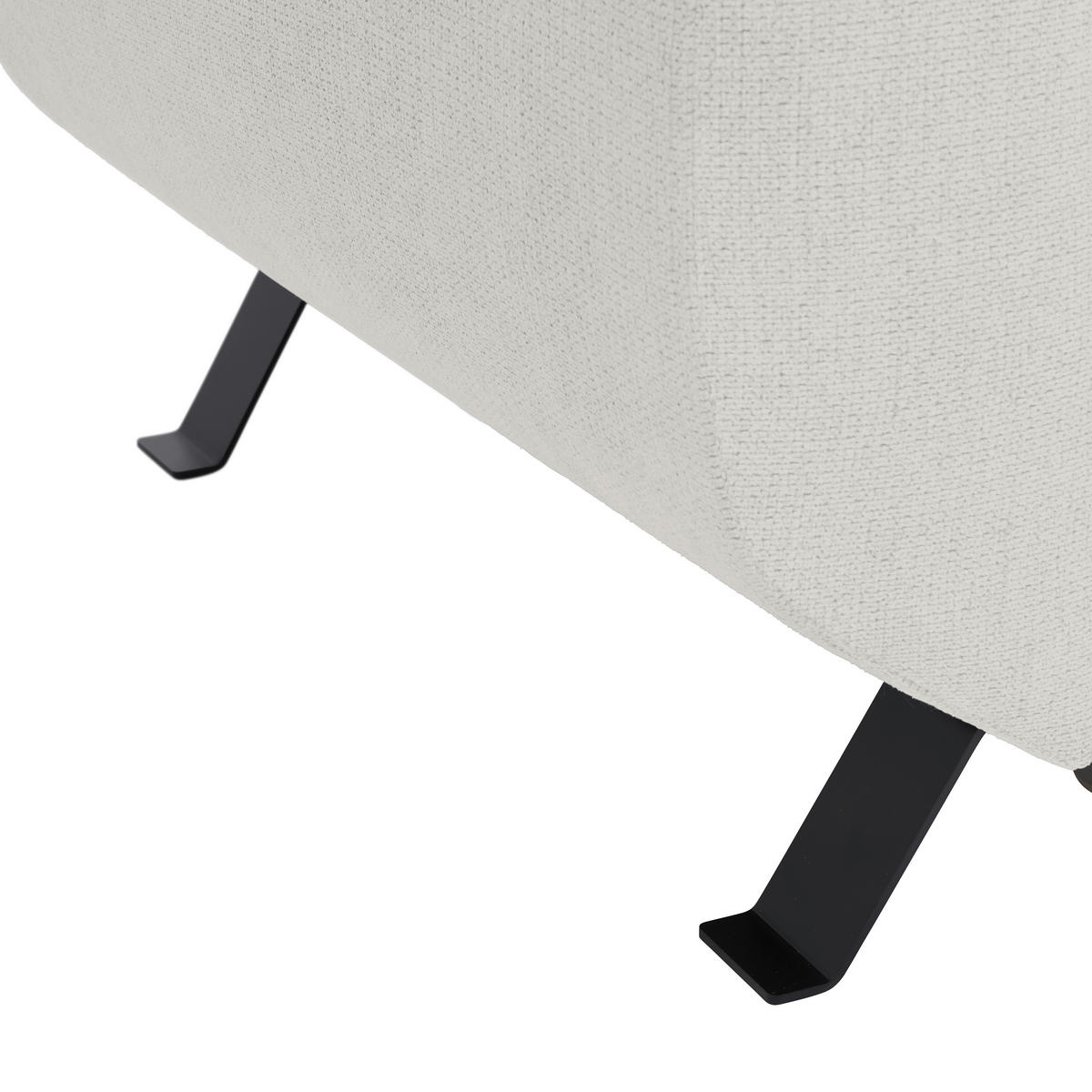 HÖRNSOFFA i vävt tyg gråvit  - gråvit/svart, Modern, metall/textil (257/198cm) - MID.YOU