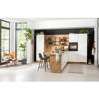 EINBAUKÜCHE  - Eichefarben/Weiß, Basics, Holzwerkstoff - Venda