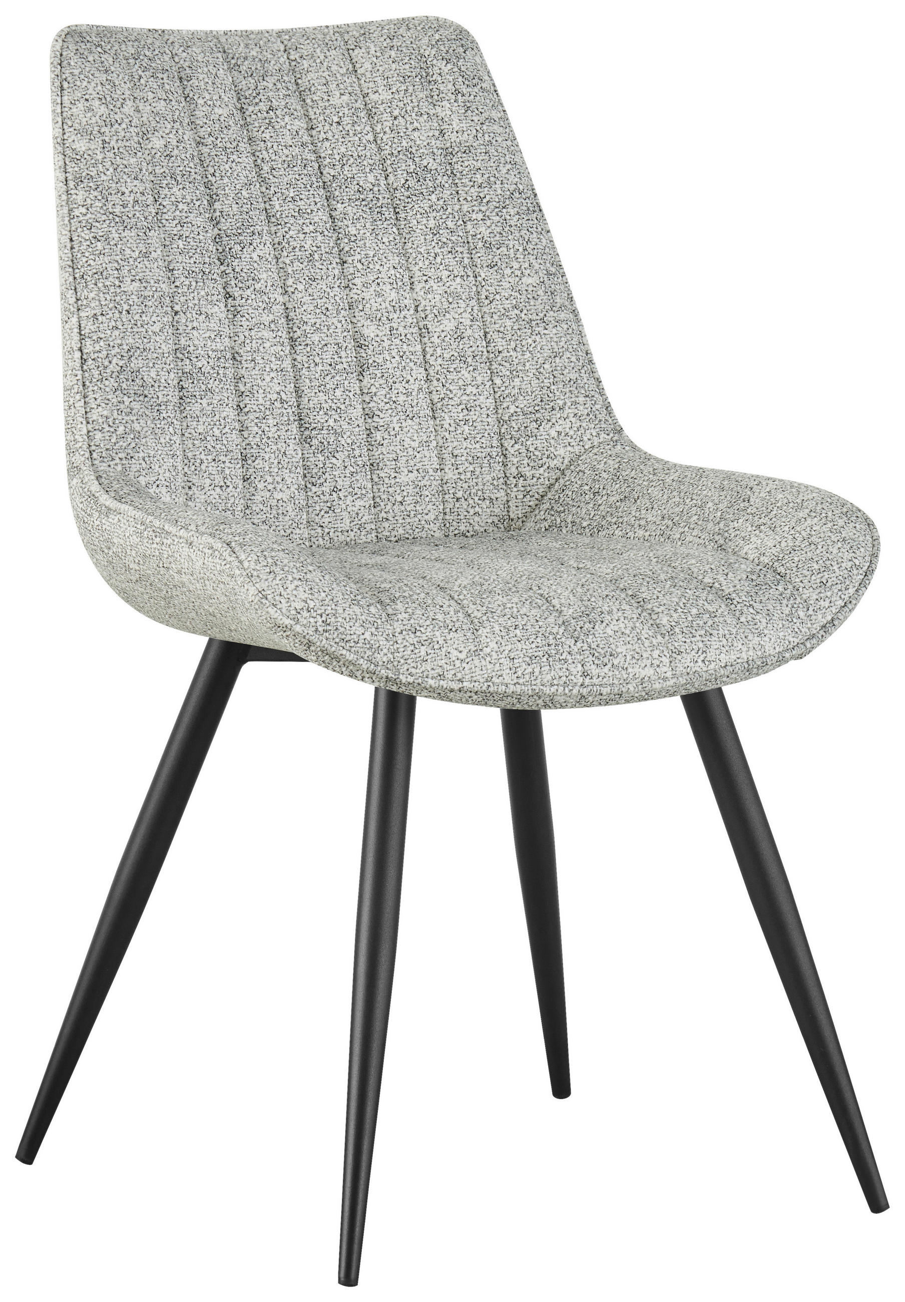 STUHL Leinenoptik Beige Pappel Sperrholz  - Beige/Schwarz, KONVENTIONELL, Holz/Textil (54/88/61,5cm) - MID.YOU