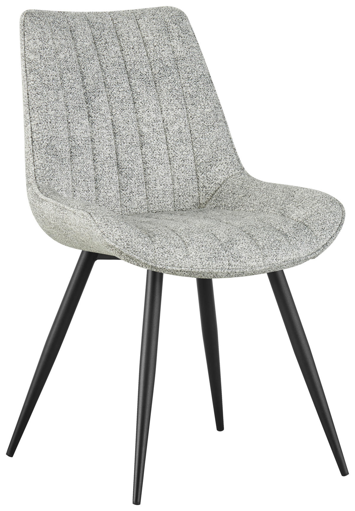 STUHL  in Eisen Leinenoptik Holz, Metall, Textil  - Beige/Schwarz, KONVENTIONELL, Holz/Textil (54/88/61,5cm) - MID.YOU