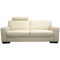 ÜLŐGARNITÚRA bőr  - diófa színű, Basics, bőr/fa (200/81/95cm) - Andante