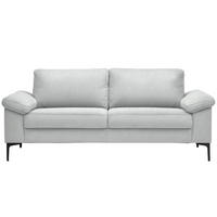 2,5-SITZER in Flachgewebe Silberfarben  - Silberfarben/Schwarz, Design, Textil/Metall (206/86/97cm) - Pure Home Lifestyle