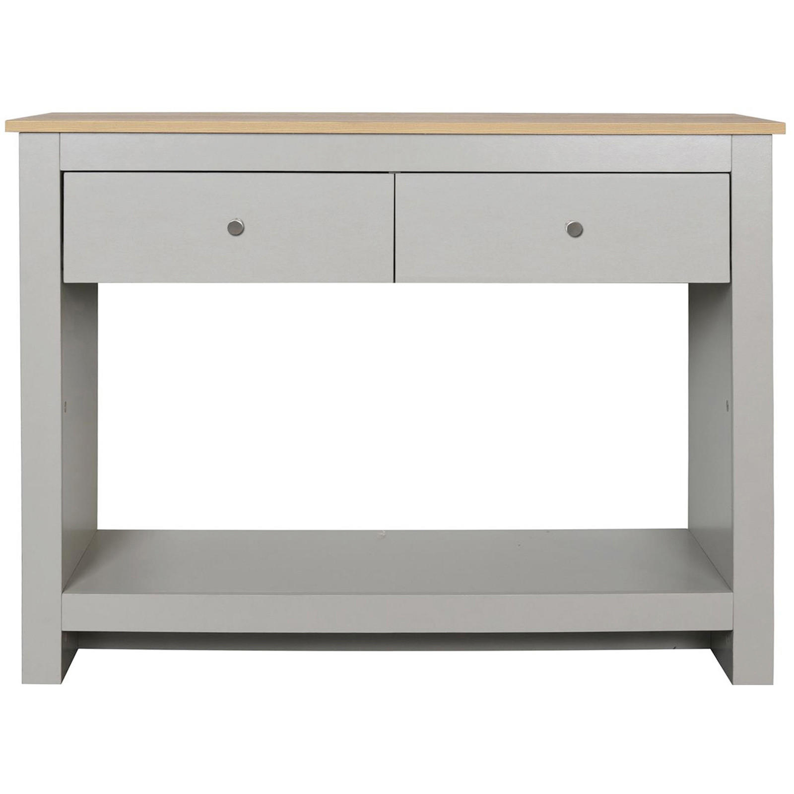 KONSOLE Naturfarben, Eiche grau  - Eiche grau/Naturfarben, Design, Holzwerkstoff/Metall (97/76/35cm) - MID.YOU