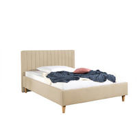 POLSTERBETT 140/200 cm,  in Beige,  - Beige/Naturfarben, MODERN, Holz/Textil (140/200cm) - Livetastic
