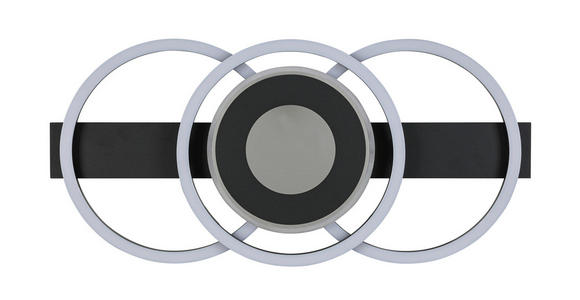 LED-DECKENLEUCHTE 60/28/6,5 cm  - Schwarz, Basics, Kunststoff/Metall (60/28/6,5cm) - Boxxx
