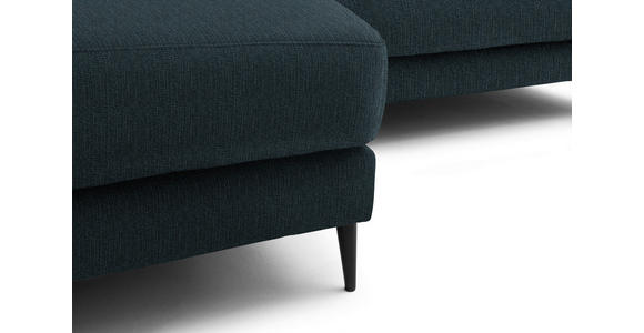 ECKSOFA  in Flachgewebe Petrol  177/253 cm  - Petrol/Schwarz, Design, Textil/Metall (177/253cm) - Dieter Knoll