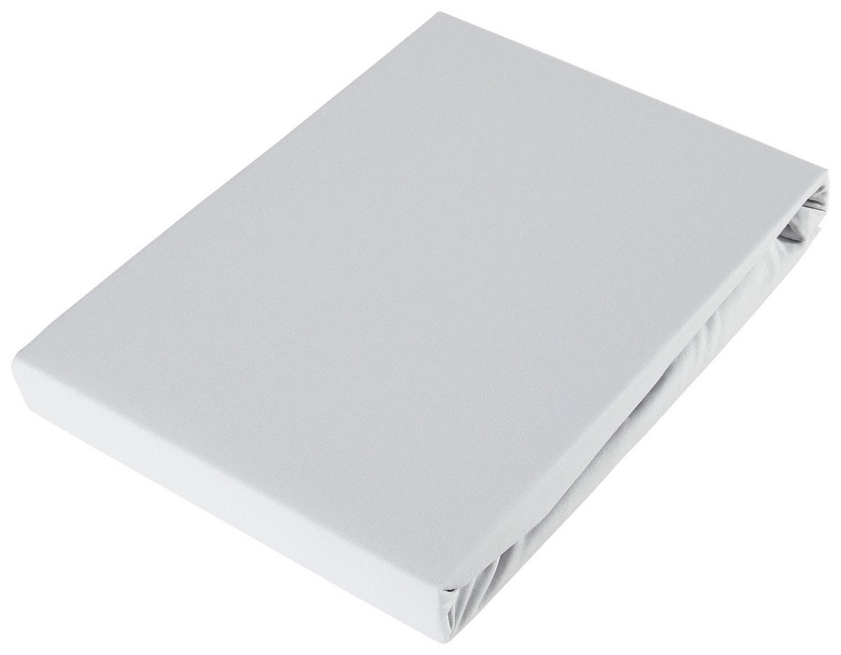 CEARȘAF CU ELASTIC 150/200 cm  - gri deschis, Basics, textil (150/200cm) - Bio:Vio