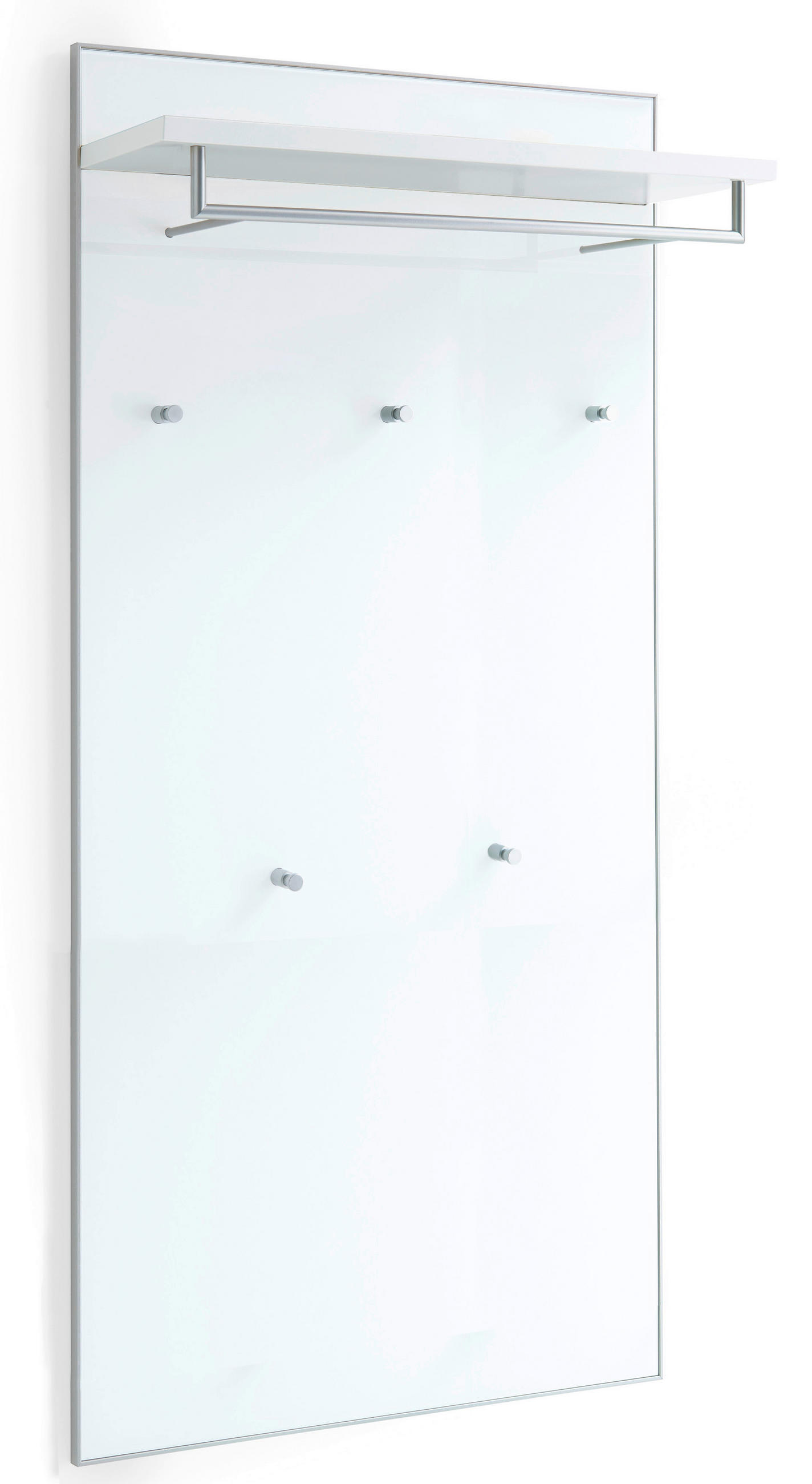 GARDEROBENPANEEL  in 80/170/27 cm  - Weiß, Design, Glas/Holzwerkstoff (80/170/27cm)