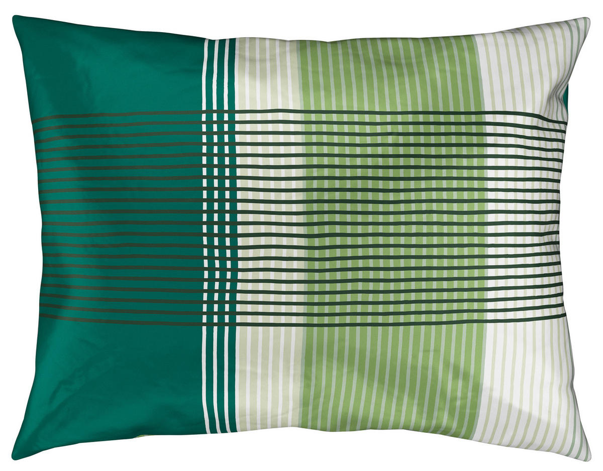 POSTELJINA CHECKERS 140/200 cm saten zelena  - zelena, Konvencionalno, tekstil (140/200cm) - Boxxx