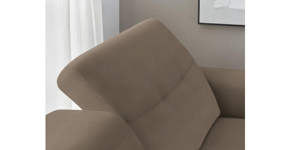 ECKSOFA  in Echtleder Hellbraun  305/163 cm  - Hellbraun/Eichefarben, Design, Leder/Holz (305/163cm) - Novel