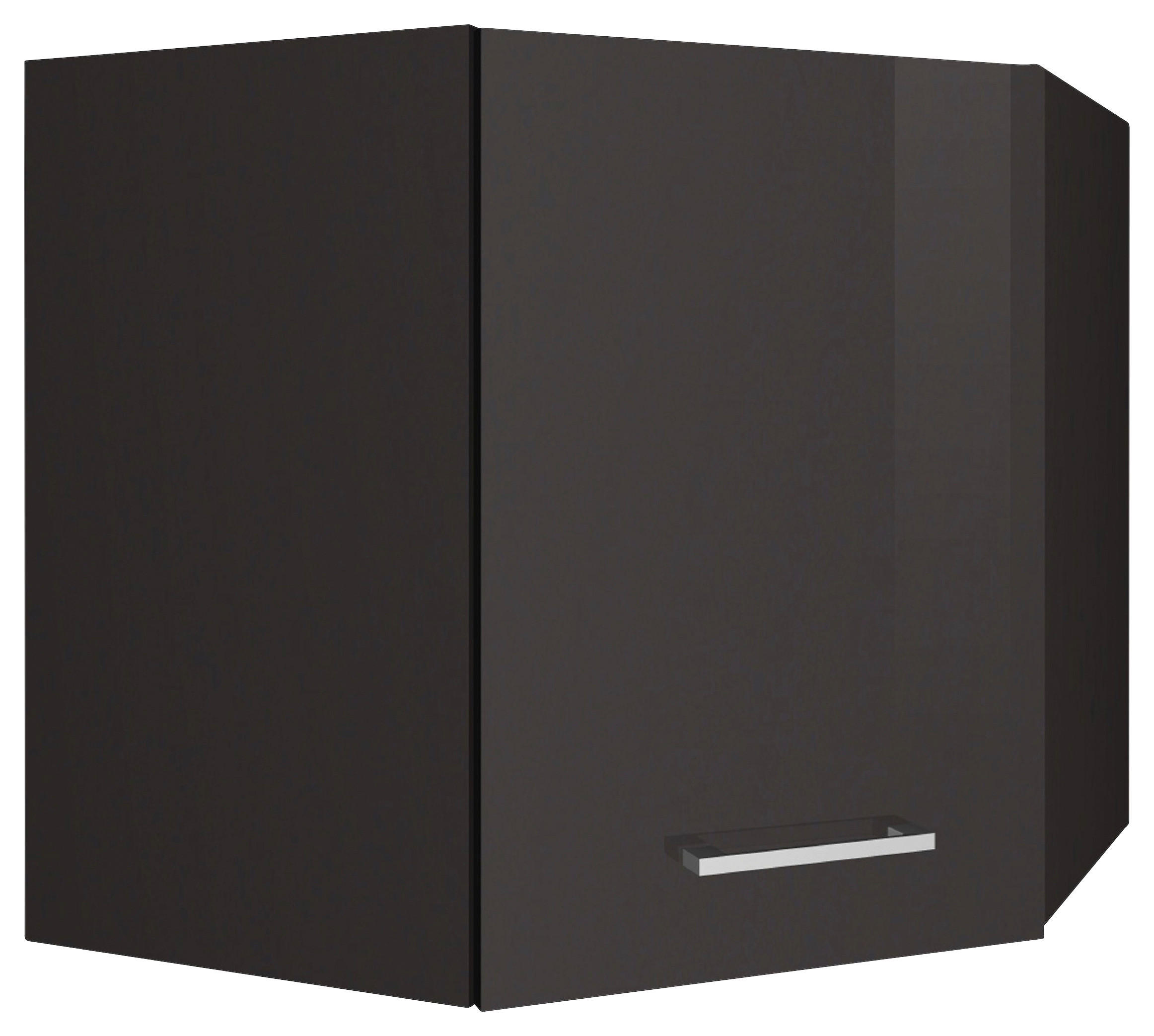 ECKOBERSCHRANK 60/57/60 cm  - Silberfarben/Graphitfarben, MODERN, Holzwerkstoff/Metall (60/57/60cm) - Held