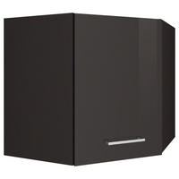 ECKOBERSCHRANK 60/57/60 cm  - Silberfarben/Graphitfarben, MODERN, Holzwerkstoff/Metall (60/57/60cm) - Held