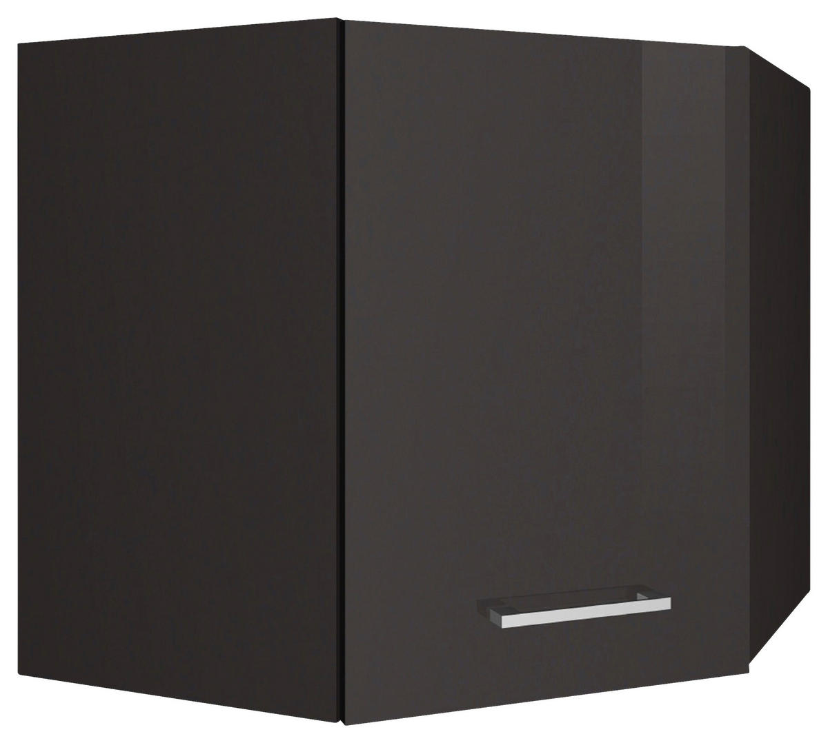 ECKOBERSCHRANK 60/57/60 cm  - Silberfarben/Graphitfarben, MODERN, Holzwerkstoff/Metall (60/57/60cm) - Held