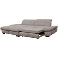 ECKSOFA in Mikrofaser Hellgrau  - Hellgrau/Schwarz, Design, Textil/Metall (198/290cm) - Xora