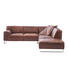 WOHNLANDSCHAFT Echtleder Rücken echt - Chromfarben/Braun, Design, Leder/Metall (271/245cm) - WISCHI BLACK LABEL