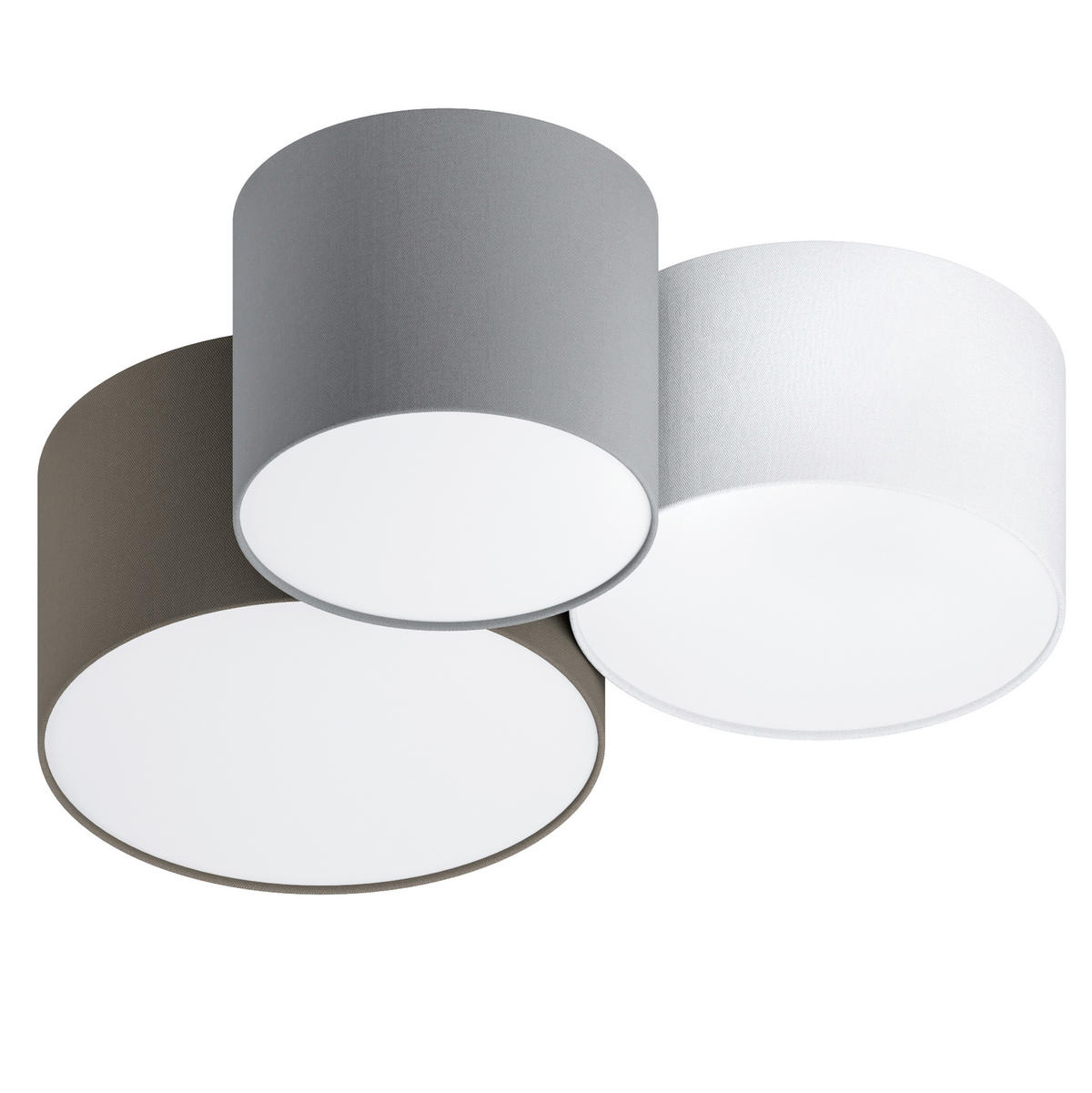 DECKENLEUCHTE PASTORE 61/49,5/25,5 cm   - Anthrazit/Braun, KONVENTIONELL, Textil/Metall (61/49,5/25,5cm) - Eglo