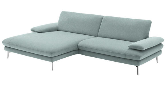 ECKSOFA Mintgrün Webstoff  - Schwarz/Mintgrün, Design, Textil/Metall (184/284cm) - Dieter Knoll