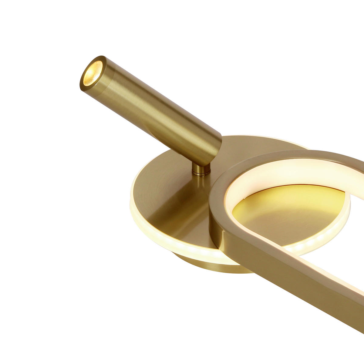 LED-WANDLEUCHTE 35/6.5/15 cm   - Goldfarben/Weiß, KONVENTIONELL, Kunststoff/Metall (35/6.5/15cm)