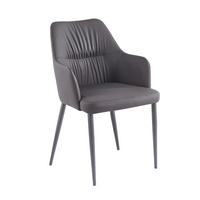 SADA ŽIDLÍ S PODRUČKAMI 2 kusy - černá/antracitová, Moderní, kov/textil (55/88/64cm) - MID.YOU