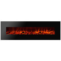 ELEKTROKAMIN - Schwarz, Design, Glas/Kunststoff (183/55/14cm) - Xora