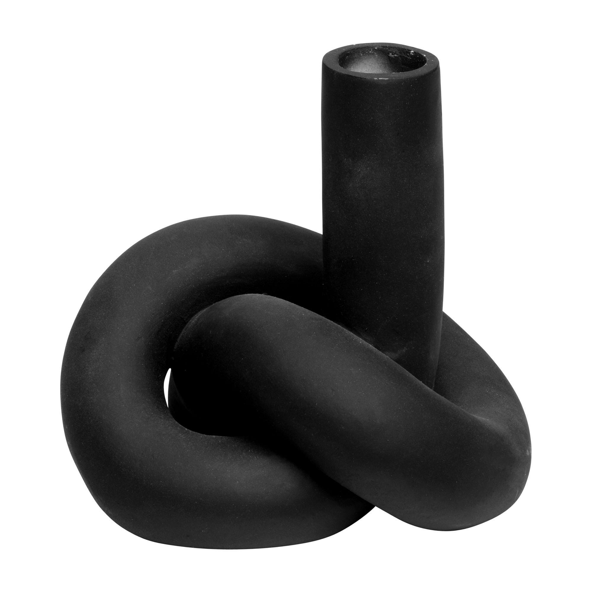 LJUSSTAKE  - svart, Design, plast (15/14/7cm)