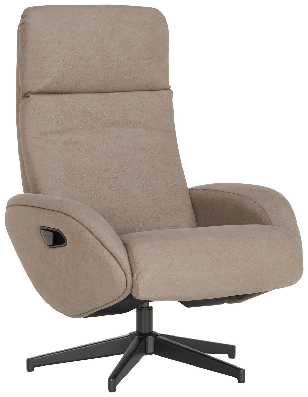 RELAXSESSELSET in Textil Taupe  - Taupe/Schwarz, Design, Textil/Metall (77/107/75cm) - Xora
