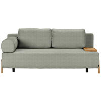 SCHLAFSOFA  mit Stoffauswahl, Armlehnen seitenverkehrt montierbar, Armteil links Chenille Greige  - Greige/Naturfarben, Design, Holz/Textil (211/88/102cm) - Niels Andersson