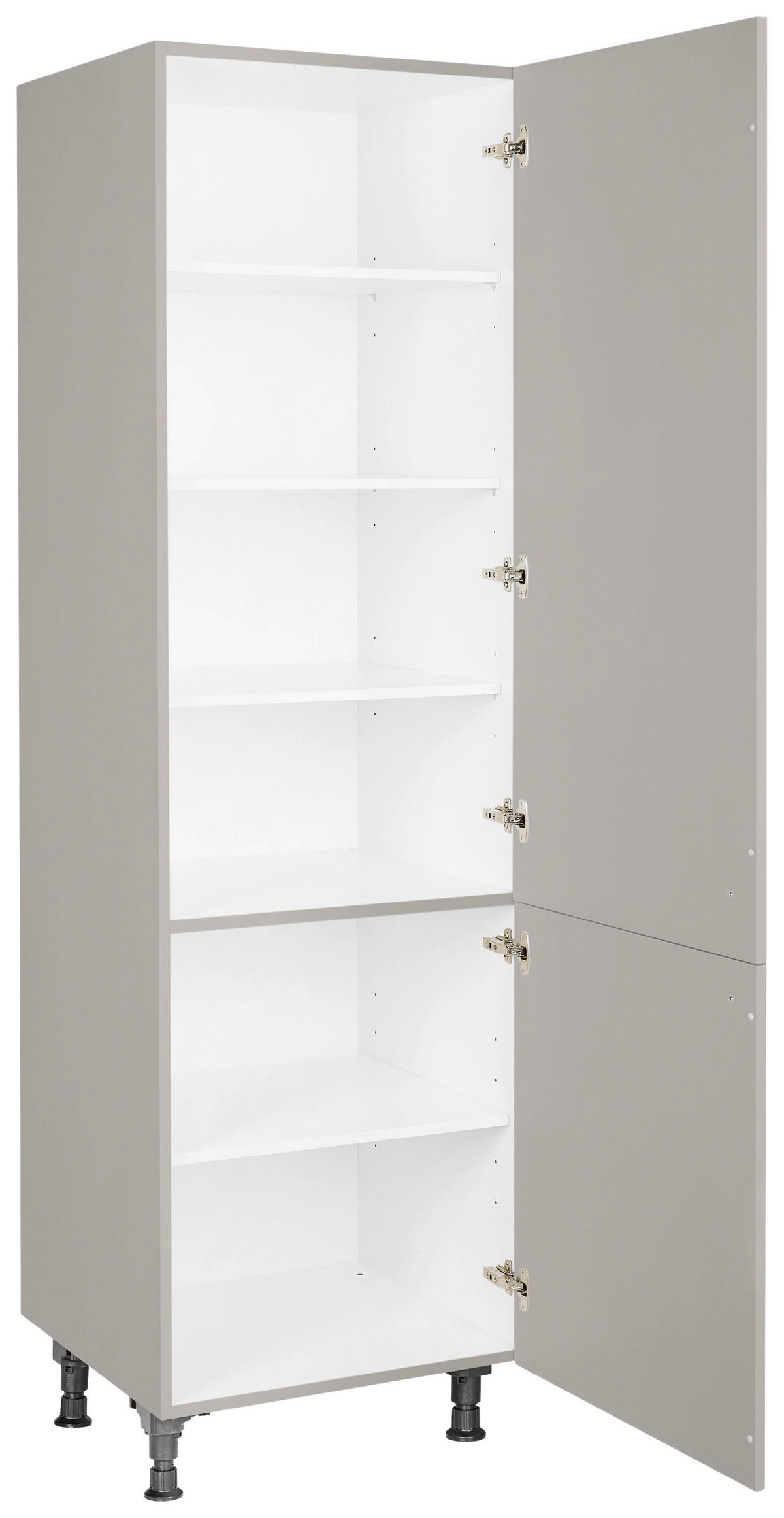 GESCHIRRSCHRANK 60/216,6/58 cm  in Grau  - Schwarz/Grau, MODERN, Holzwerkstoff/Metall (60/216,6/58cm) - Nobilia