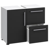 WASCHBECKENUNTERSCHRANK 61/51/32 cm  - Silberfarben/Schwarz, KONVENTIONELL, Holzwerkstoff/Kunststoff (61/51/32cm) - MID.YOU
