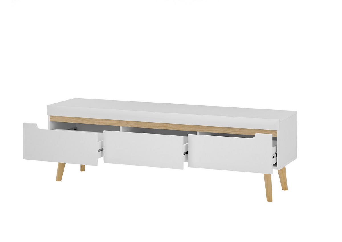 LOWBOARD  in 160/50/40 cm  - Eichefarben/Weiß, Design, Holzwerkstoff (160/50/40cm) - MID.YOU