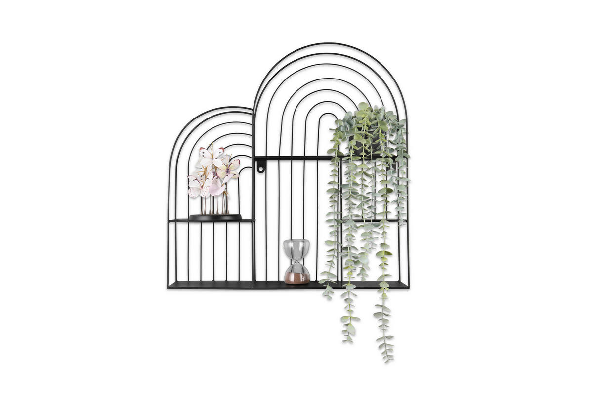 WANDREGAL  - Schwarz, Trend, Metall (54/55/11cm) - Boxxx