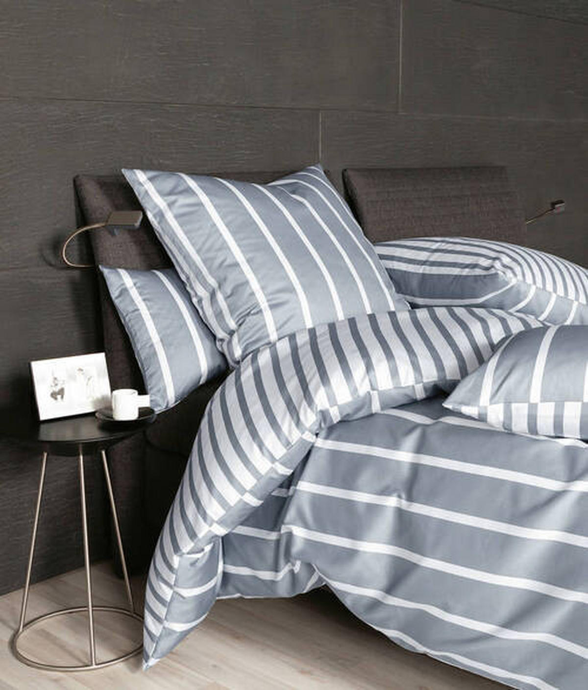 KISSENHÜLLE GENTANO 40/80 cm  - Platinfarben/Weiß, Design, Textil (40/80cm) - Janine