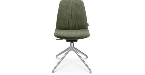 STUHL in Aluminium Velours Metall, Textil - Alufarben/Graugrün, Design, Textil/Metall (46/81,5-84,5/55cm) - Johann Jakob