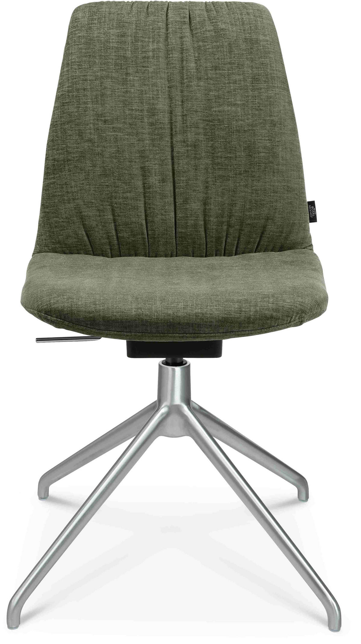 STUHL Velours Alufarben, Graugrün  - Alufarben/Graugrün, Design, Textil/Metall (46/81,5-84,5/55cm) - Johann Jakob