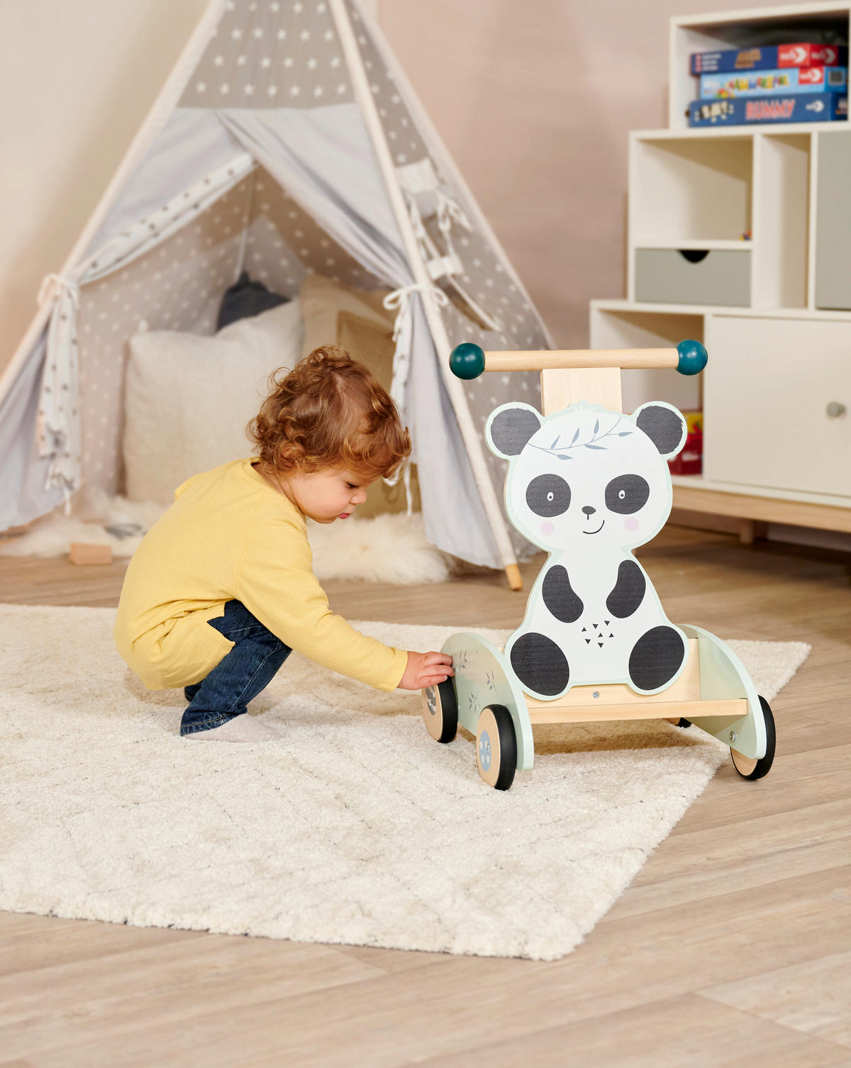 LAUFLERNWAGEN - Multicolor, Basics, Holz (8/46,50/34,50cm) - Eichhorn